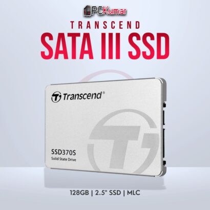 Transcend 128GB 2.5 inch SATA3 SSD with MLC for enhanced durability.
