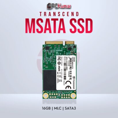 Transcend 16GB mSATA SSD with MLC for consistent performance.