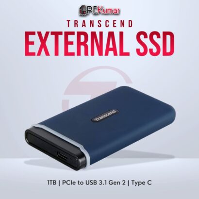 Transcend 1TB USB External SSD with PCIe to USB 3.1 Gen 2 for large storage.