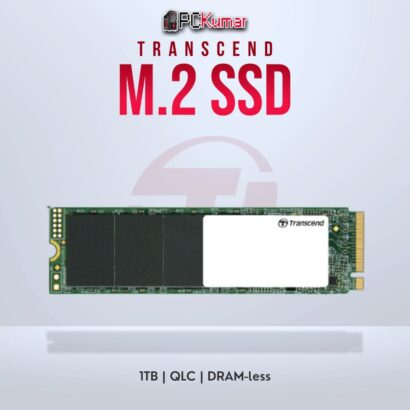 Transcend 1TB M.2 2280 PCIe Gen3x4 SSD with QLC for efficient performance.