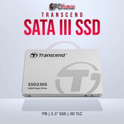 Transcend 1TB 2.5 inch SATA3 SSD with 3D TLC for smooth operations.