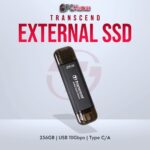 Transcend 256GB USB External SSD with Type-C/A dual-interface for flexible usage.