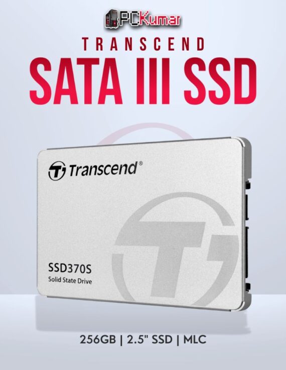 Transcend 256GB 2.5 inch SATA3 SSD with MLC for reliable multitasking.