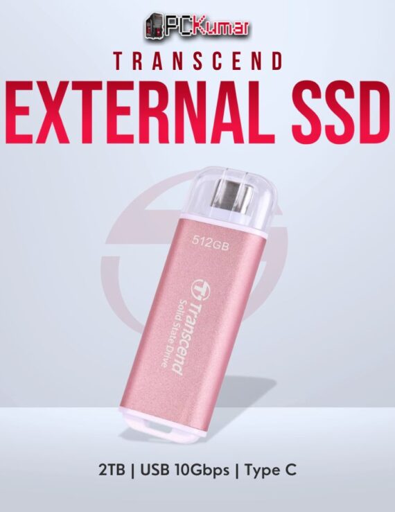 Transcend 2TB USB External SSD with 10Gbps Type-C for large storage.