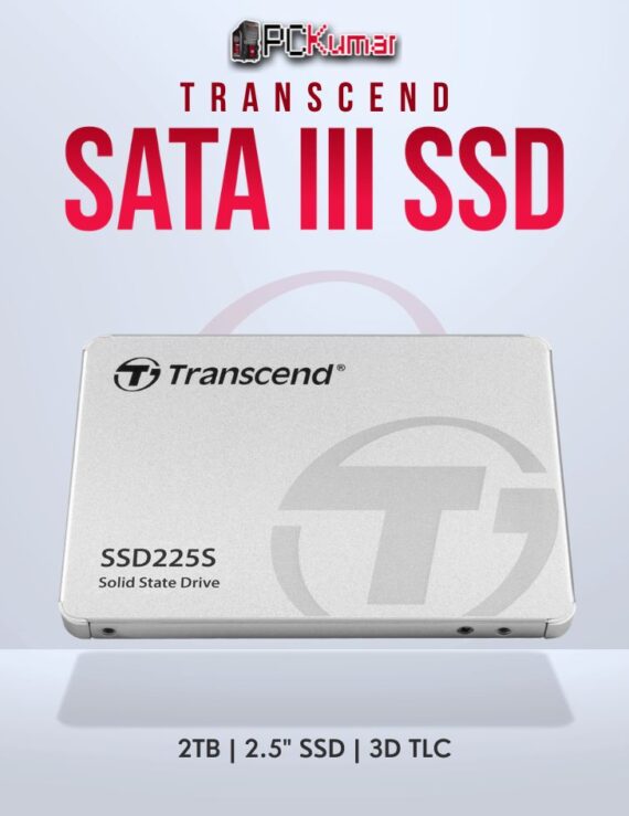 Transcend 2TB 2.5 inch SATA3 SSD with 3D TLC for high-capacity storage.