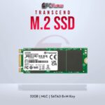 Transcend 32GB M.2 2260 SATA3 SSD with MLC for reliable performance.