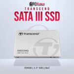 Transcend 500GB 2.5 inch SATA3 SSD with QLC for fast performance.