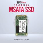 Transcend 512GB mSATA SSD with 3D TLC for high-capacity storage.