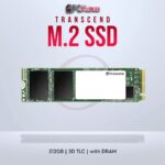 Transcend 512GB M.2 PCIe Gen3x4 SSD with 3D TLC and DRAM for fast boot.