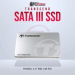 Transcend 960GB 2.5 inch SATA3 SSD with 3D TLC for large capacity.