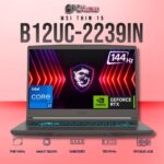 MSI Thin 15 B12UC-2239IN laptop featuring i7-12650H, RTX 3050, 16GB RAM, 1TB storage, and a 15.6-inch FHD 144Hz display.