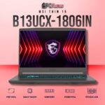 MSI Thin 15 B13UCX-1806IN laptop featuring i7-13620H, RTX 2050, 16GB RAM, 512GB storage, and a 15.6-inch FHD 144Hz display.