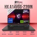 MSI Vector 17 A14VGG-239IN laptop featuring i9-14900HX, RTX 4070, 32GB RAM, 2TB storage, and a 17-inch QHD+ 240Hz display.