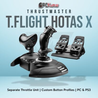 Thrustmaster T.Flight HOTAS X featuring a dual-component throttle and joystick for an authentic flight sim experience.