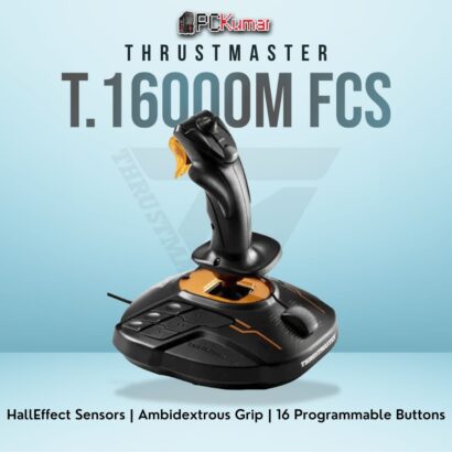 Thrustmaster T.16000M FCS with high-precision HallEffect sensors, suitable for PC flight and space simulations.