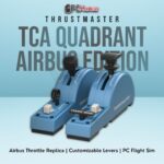 Thrustmaster TCA Quadrant Add-On Airbus Edition featuring realistic engine controls for advanced PC flight sim immersion.