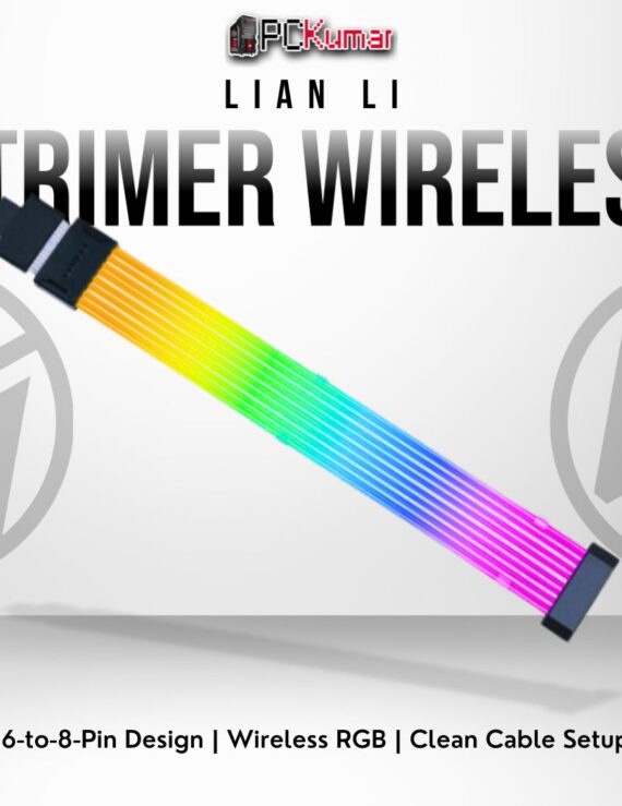 Lian Li Strimer Wireless 16-8 cable featuring advanced RGB lighting and wireless control for GPU power.