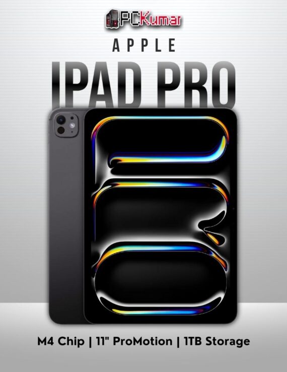 Space Black 11-inch iPad Pro M4 WiFi with 1TB storage, standard glass.