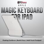 White Magic Keyboard for iPad Pro 11‑inch (M4), US English layout, with trackpad and floating hinge.