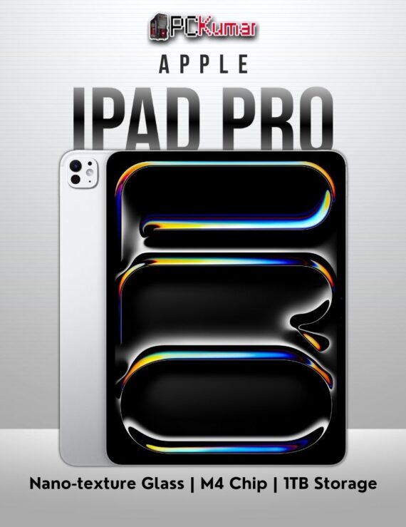 Silver 13-inch iPad Pro M4 WiFi, 1TB storage, Nano-texture glass.