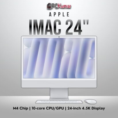 Silver 24-inch iMac equipped with M4 (10C CPU/GPU), 16GB unified memory, and 256GB SSD.