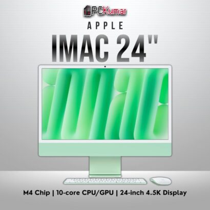 Green 24-inch iMac with M4 10C CPU/GPU, 16GB RAM, and 256GB SSD.