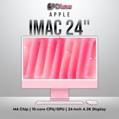 Pink 24-inch iMac, M4 (10C CPU/GPU), 16GB Memory, 256GB SSD.
