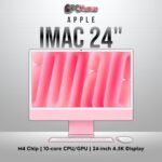 Pink 24-inch iMac with Apple M4, 10-core CPU/GPU, 16GB RAM, 512GB SSD.