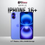 Ultramarine iPhone 16 Plus with 256GB storage, 6.7-inch screen.