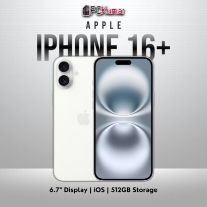 White iPhone 16 Plus 512GB, 6.7-inch display, Apple iOS environment.