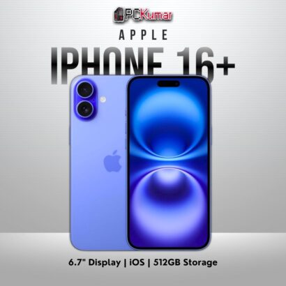 Ultramarine iPhone 16 Plus 512GB, featuring a large 6.7-inch screen.