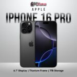 Black Titanium iPhone 16 Pro with 1TB storage and a 6.1-inch display.