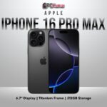 iPhone 16 Pro Max in Black Titanium, 512GB storage, 6.7-inch display.