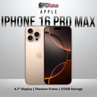 Desert Titanium iPhone 16 Pro Max, 512GB capacity, 6.7-inch display.