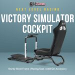 Next Level Racing Victory Simulator Cockpit (NLR-S042) featuring a robust steel chassis and supportive racing seat for an immersive experience.