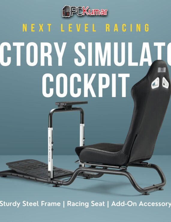 Next Level Racing Victory Simulator Cockpit (NLR-S042) featuring a robust steel chassis and supportive racing seat for an immersive experience.