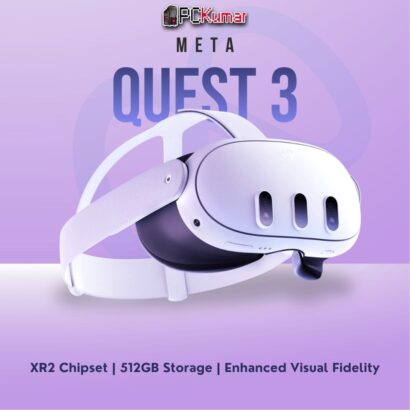 Meta Quest 3 512GB VR headset featuring Snapdragon XR2, large storage capacity, and improved displays.