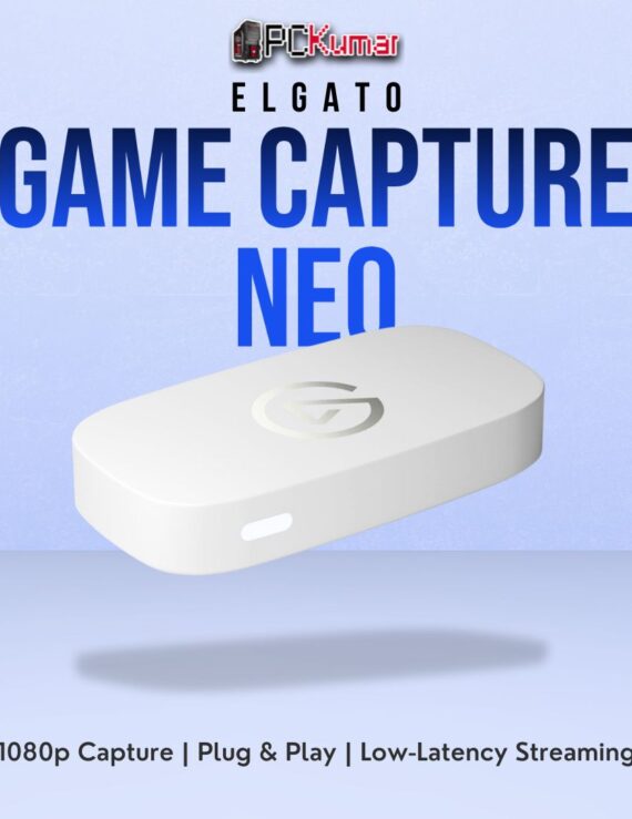 Elgato Game Capture Neo, a streamlined USB capture device for HD console or PC recording and broadcasting.