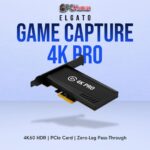 Elgato Game Capture 4K PRO internal card with HDMI input on the bracket, enabling ultra-high-resolution streaming.