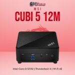 MSI Cubi 5 12M (40081N) mini PC featuring a sleek design, front Thunderbolt 4 port, and Intel Core i3 performance.