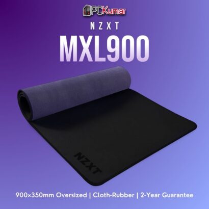 Black NZXT MXL900 large-format mouse pad offering extended coverage for immersive gaming or workspace setups.