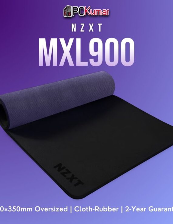 Black NZXT MXL900 large-format mouse pad offering extended coverage for immersive gaming or workspace setups.