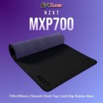 Black NZXT MXP700 extended mouse pad giving wide coverage for keyboard and mouse, with sturdy rubber backing.