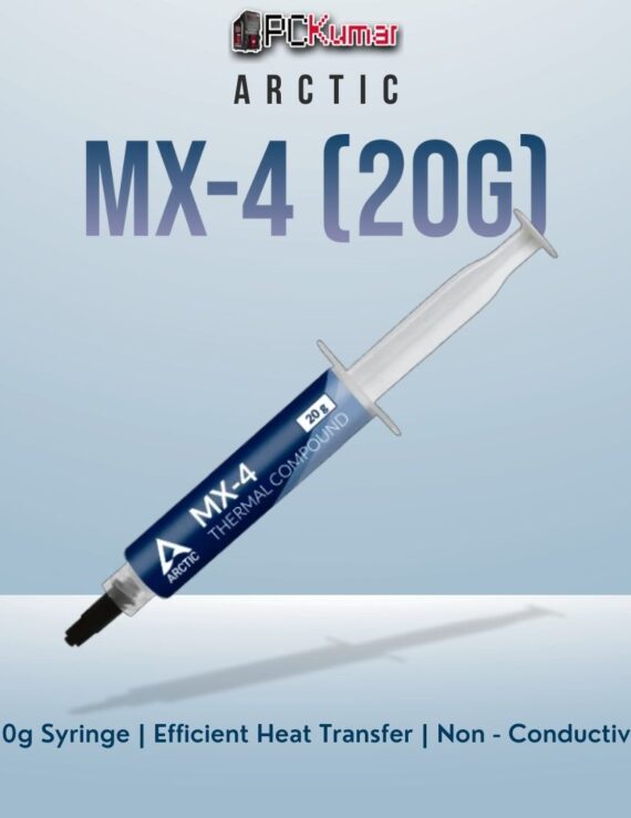 Arctic MX-4 20g high-capacity syringe containing premium thermal paste for repeated or large-scale usage.