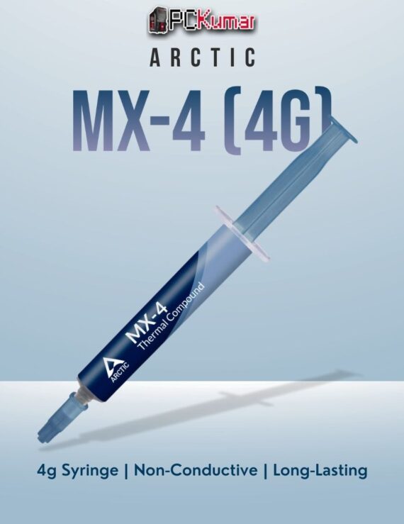 Arctic MX-4 4g thermal paste in a small syringe applicator, suitable for CPU/GPU installations.