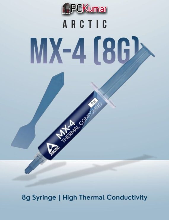 Arctic MX-4 8g thermal compound with a larger syringe, ideal for frequent PC building or maintenance.