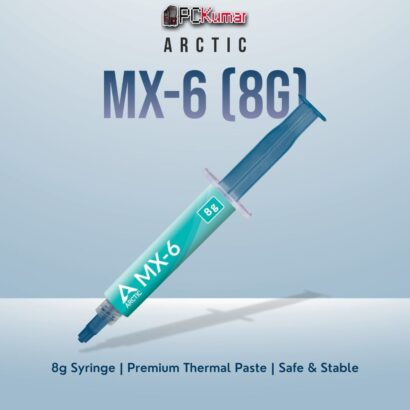 Arctic MX-6 8g advanced thermal paste in a sealed tube, ensuring top-tier heat transfer for PC builds.