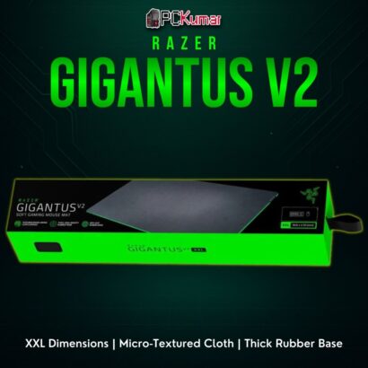 Razer Gigantus V2 XXL black mat, designed to host both keyboard and mouse with ample leftover surface area.
