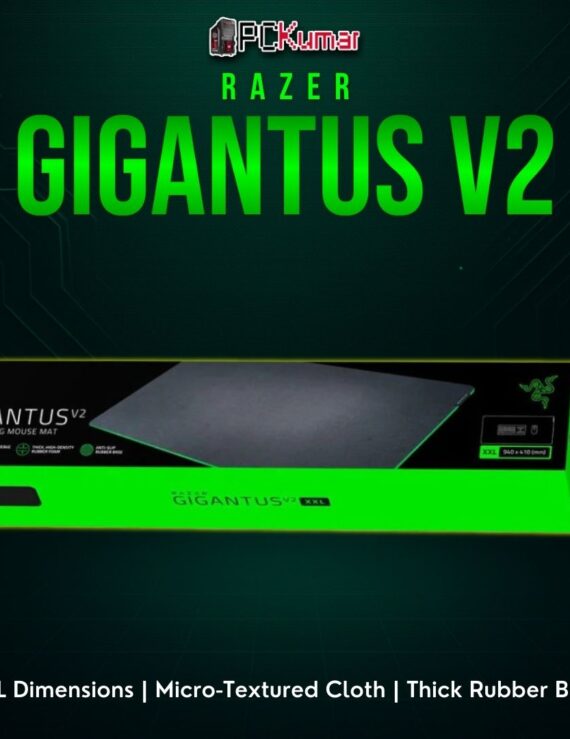 Razer Gigantus V2 XXL black mat, designed to host both keyboard and mouse with ample leftover surface area.