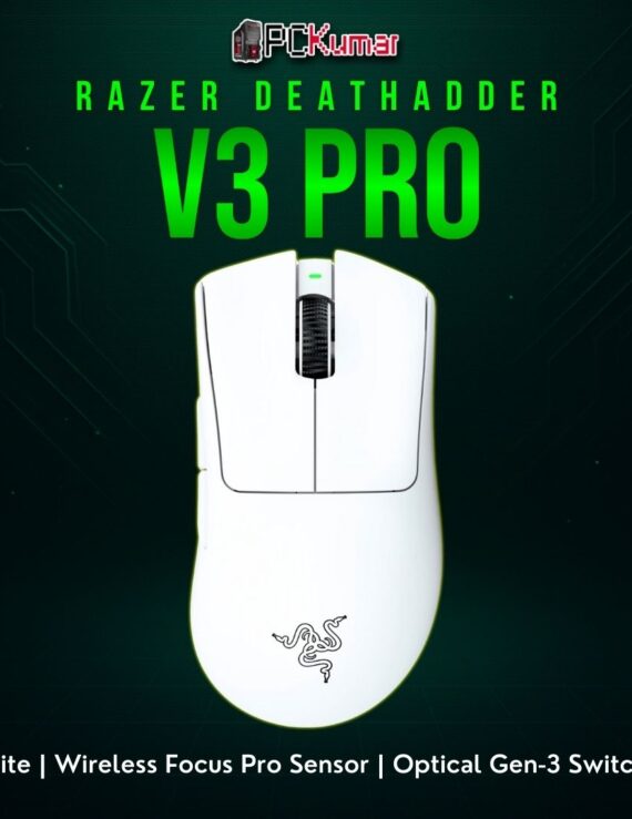 White Ergonomic Design | Wireless Focus Pro Sensor | Optical Gen-3 Switches